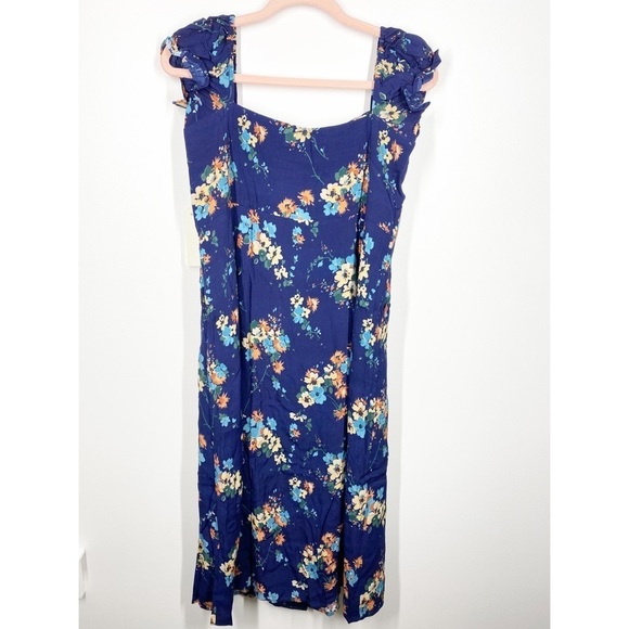 Capulet Navy Mae Floral Button Down Dress NWT L - Picture 5 of 8